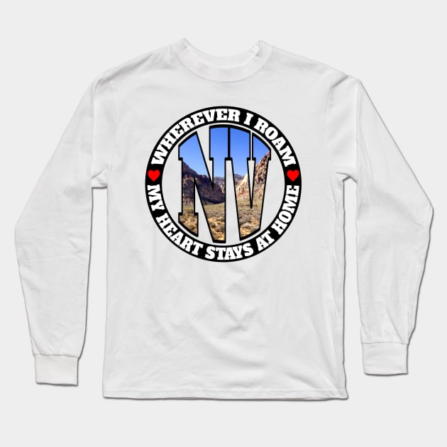 Heart Stays Home - Nevada Long Sleeve T-Shirt by DonDota